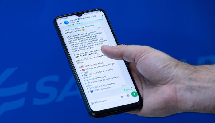  Sem sair de casa: Sanepar lança renegociação de dívidas via WhatsApp